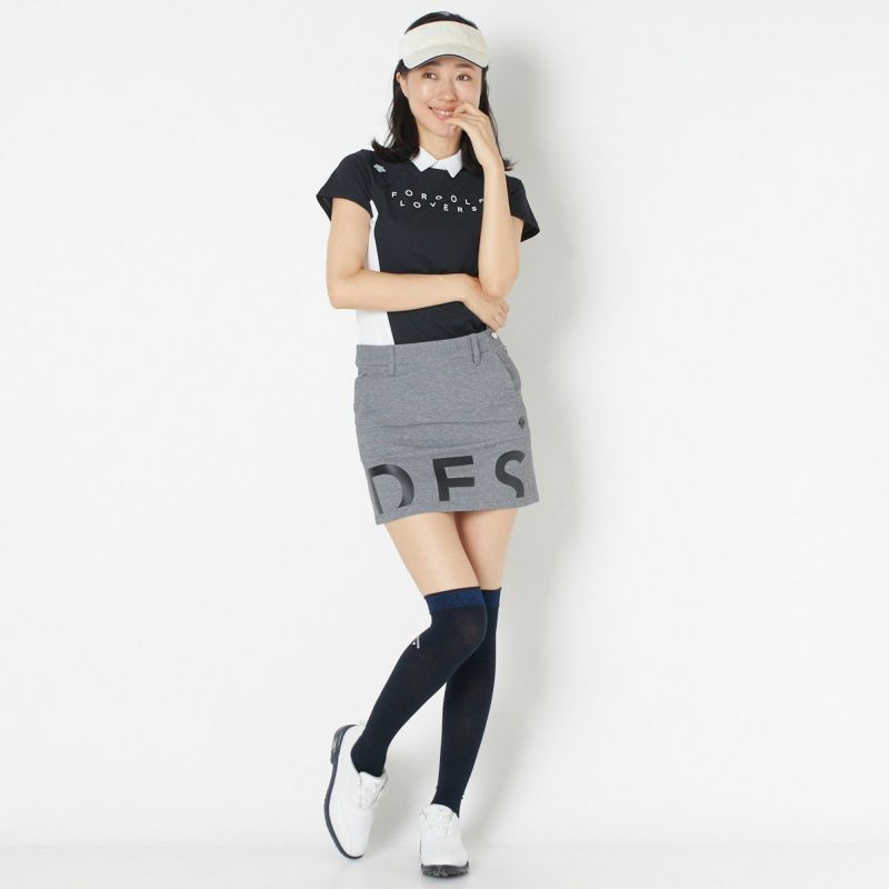 DESCENTE GOLF】【2022秋冬】リサイクルメランジ4WAYストレッチツイルロゴプリントスカート ｜レディースゴルフ ウェア｜LITHEEリジー【公式】