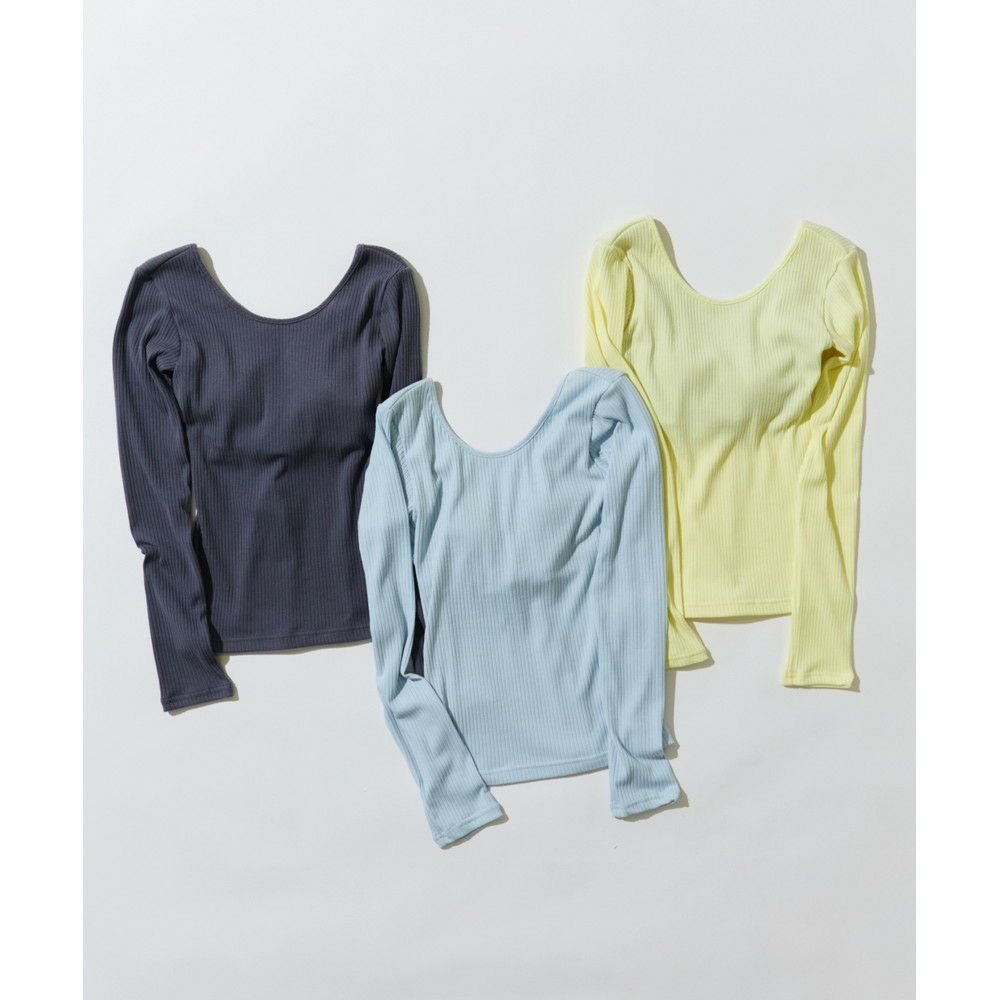 SALE】【Julier（ジュリエ）】【定番】リブロングスリーブプルオーバー