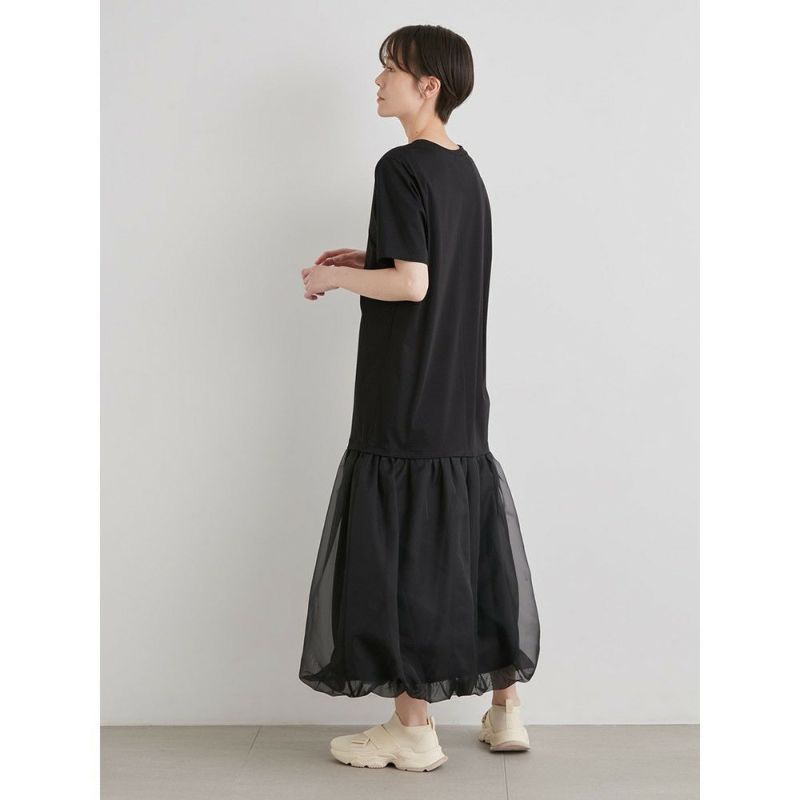 emmiエミ 裾バルーンＴシャツワンピース　ふんわり ライトブラウン emmi（エミ）の「【emmi atelier】裾バルーンTシャツワンピース