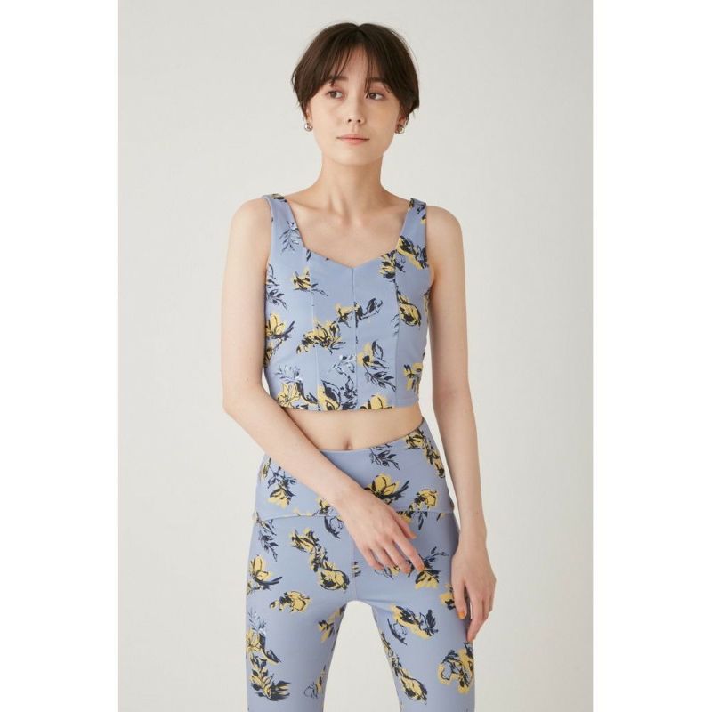 emmiyogaウエア　flowerトップスパンツ SALE】【emmi（エミ）】オリジナルフラワー柄トップス｜LITHEE