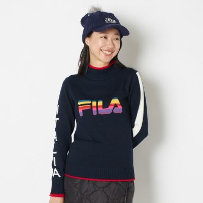 FILA（フィラ）】【2023秋冬】マットストレッチ薄中綿ロングパンツ