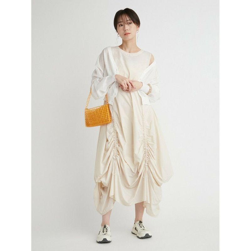新品 【emmi atelier】リサイクルナイロンジャンパーワンピース emmi（エミ）の「【emmi atelier】リサイクルナイロンジャンパー