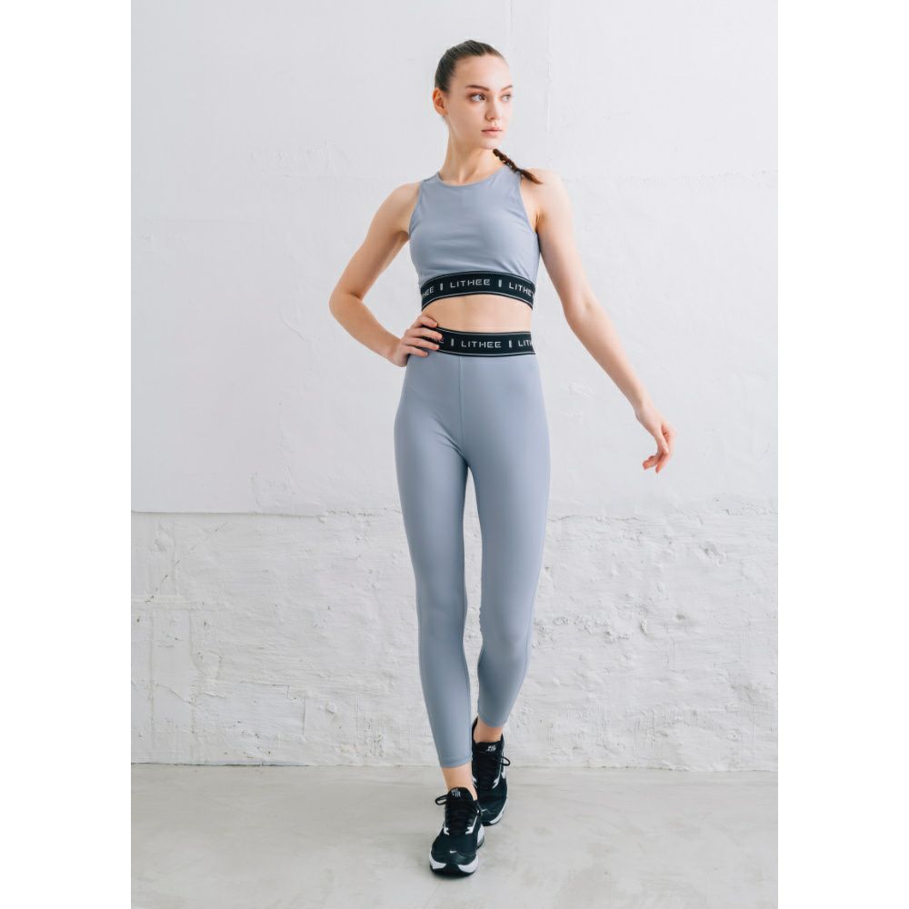 LITHEE（リジー）】【FIT】メリルハイテンションロゴレギンス（ブルー