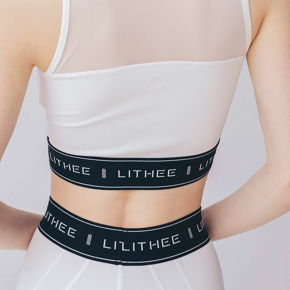 LITHEE（リジー）】【FIT】メリルハイテンションロゴブラトップ
