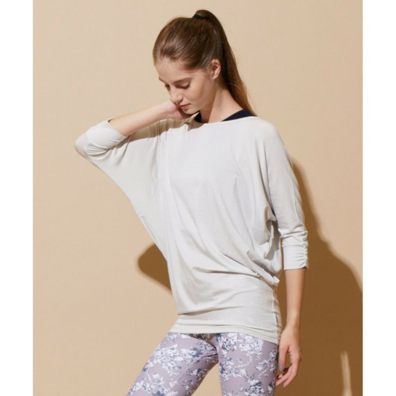 Julier（ジュリエ)】エコリヨセルベア天 5分袖トップス｜LITHEE