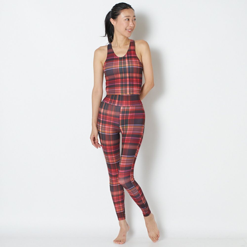 ≪残りS-Mのみ≫【LITHEE（リジー）】チェックプリントレギンス