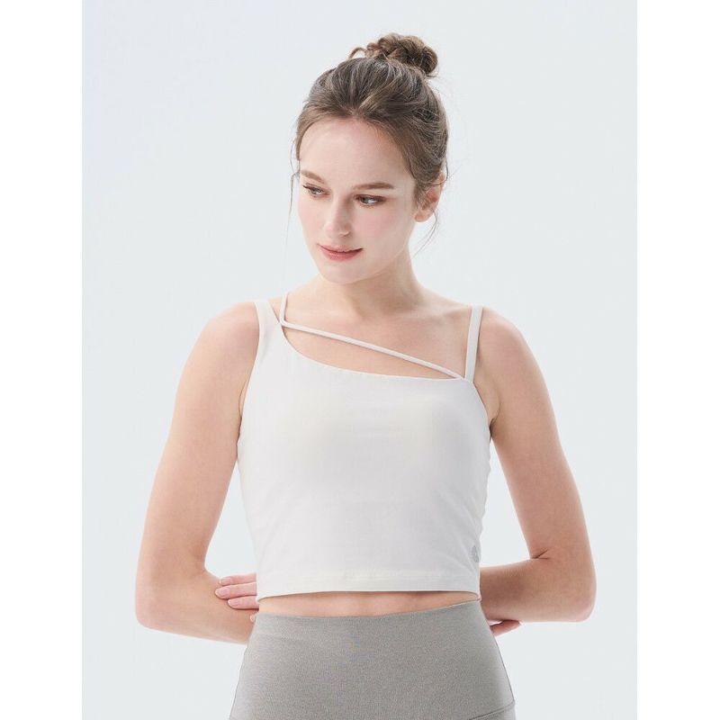 新品　Easyoga ジェイドアシンメトリークロップドタンク 8(L) ジェイドアシンメトリークロップドタンク／ブラック |イージー