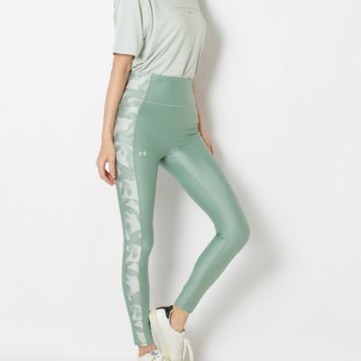 【UNDER ARMOUR （アンダーアーマー）】HG PRINTED LEGGINGS（グリーン）