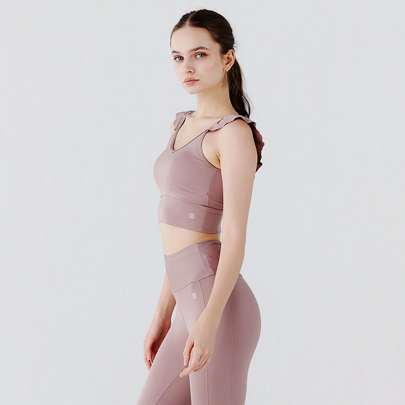 LITHEE（リジー）】ソフトフリルブラトップ（ピンク）｜LITHEE YOGA